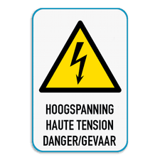Veiligheidsbord met dubbel omgeplooide rand
