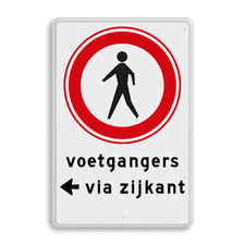 Aluminium informatiebord met dubbel omgezette rand