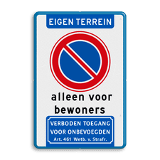 Aluminium informatiebord met dubbel omgezette rand