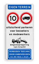 Aluminium informatiebord met een dubbel omgezette rand