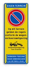 Aluminium informatiebord met een dubbel omgezette rand