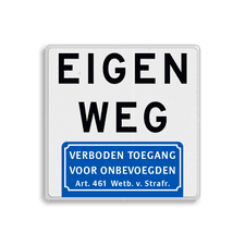Aluminium informatiebord met een dubbel omgezette rand