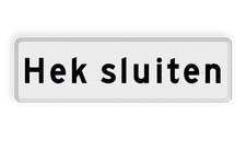 Aluminium informatiebord met een dubbel omgezette rand