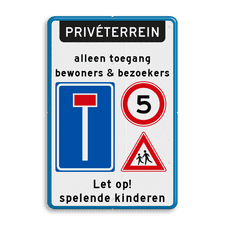 Aluminium informatiebord met dubbel omgezette rand