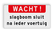 Aluminium informatiebord met een dubbel omgezette rand