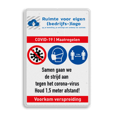 Veiligheidsbord met dubbel omgezette rand