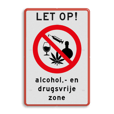 Aluminium informatiebord met dubbel omgezette rand
