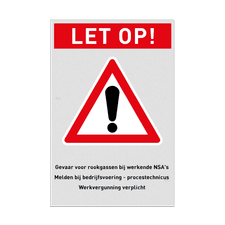 Veiligheidsbord vlak Alupanel (2mm)