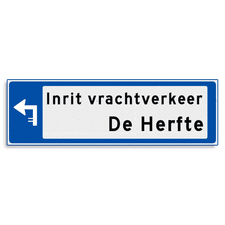 Aluminium versterkt kokerprofiel Verwijsbord