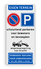 Aluminium informatiebord met een dubbel omgezette rand