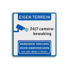 Aluminium informatiebord met een dubbel omgezette rand