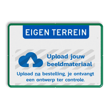 Aluminium informatiebord met een dubbel omgezette rand