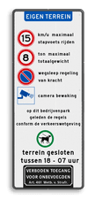 Aluminium informatiebord met een dubbel omgezette rand