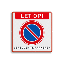 Aluminium informatiebord met een dubbel omgezette rand