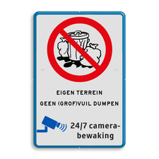 Aluminium informatiebord met een dubbel omgezette rand