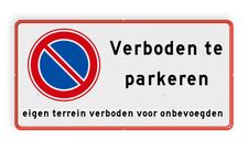 Aluminium informatiebord met een dubbel omgezette rand