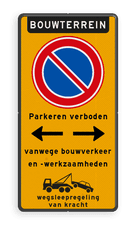 Aluminium informatiebord met een dubbel omgezette rand