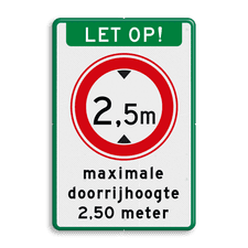 Aluminium informatiebord met dubbel omgezette rand