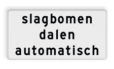 Aluminium informatiebord met een dubbel omgezette rand