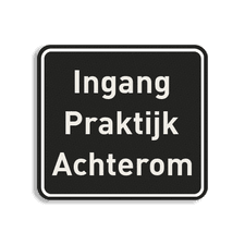 Huisnummerbord Alupanel 119x109mm
