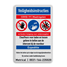 Veiligheidsbord met dubbel omgezette rand