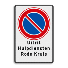 Aluminium informatiebord met dubbel omgezette rand