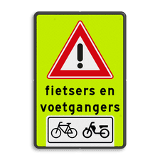 Aluminium informatiebord met dubbel omgezette rand
