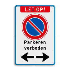 Aluminium informatiebord met dubbel omgezette rand