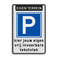 Aluminium informatiebord met dubbel omgezette rand