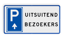 Aluminium informatiebord met een dubbel omgezette rand
