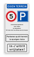 Aluminium informatiebord met een dubbel omgezette rand