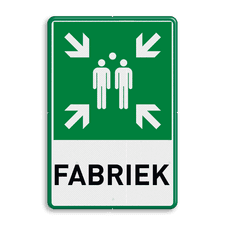 Veiligheidsbord met dubbel omgezette rand