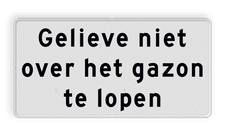Aluminium informatiebord met een dubbel omgezette rand