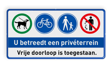 Aluminium informatiebord met een dubbel omgezette rand