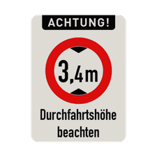 Flaches AluPanel schild