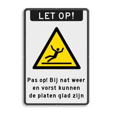 Aluminium informatiebord met dubbel omgezette rand