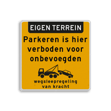 Aluminium informatiebord met een dubbel omgezette rand