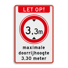 Aluminium informatiebord met dubbel omgezette rand