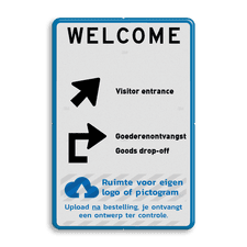 Aluminium informatiebord met dubbel omgezette rand