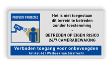 Veiligheidsbord met dubbel omgezette rand