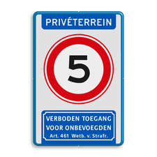 Aluminium informatiebord met dubbel omgezette rand