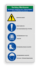 Veiligheidsbord met dubbel omgezette rand