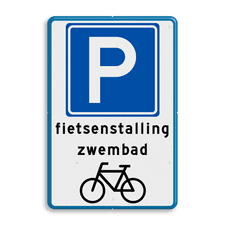 Aluminium informatiebord met dubbel omgezette rand
