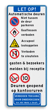 Aluminium informatiebord met een dubbel omgezette rand