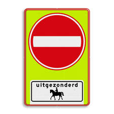 Aluminium informatiebord met een dubbel omgezette rand