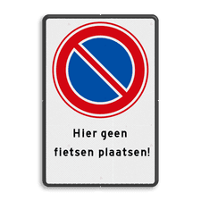 Aluminium informatiebord met dubbel omgezette rand