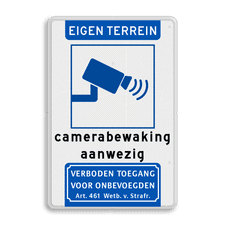 Aluminium informatiebord met dubbel omgezette rand