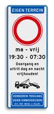 Aluminium informatiebord met een dubbel omgezette rand