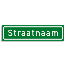 Aluminium versterkt kokerprofiel Straatnaambord