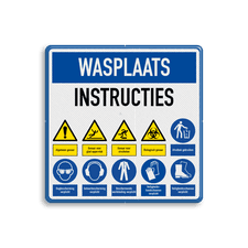 Veiligheidsbord met dubbel omgezette rand